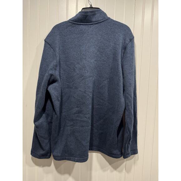 EDDIE BAUER Men’s Tight Knit Quarter-Zip Pullover Blue Size X Large - Picture 3 of 10